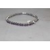 Fashion 925 Sterling Silver Real Purple Amethyst Gemstone Bracelet Size 7.5"